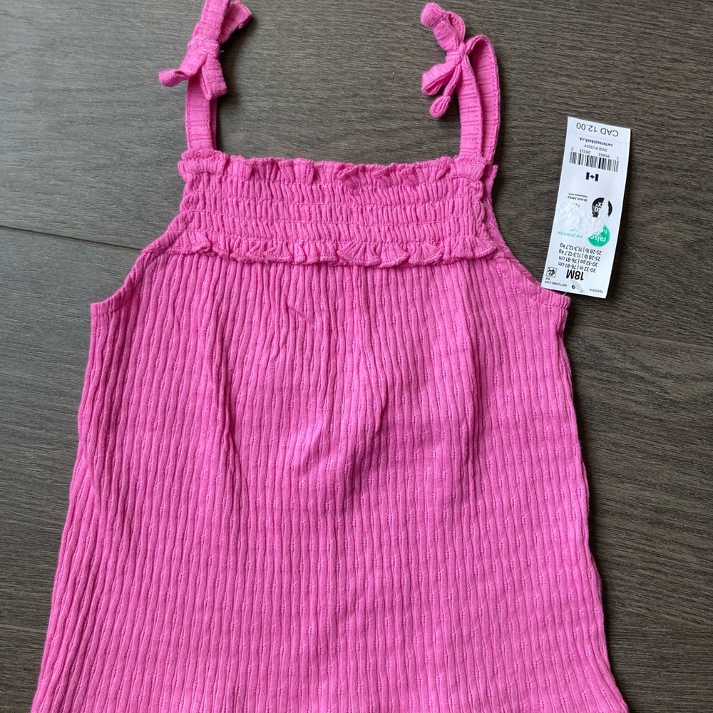 OshKosh B'gosh 18M Prink Ribbed Tank Top New
